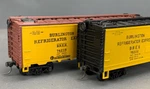 2X Athearn Burlington Refrigerator Express Cars #74219 #75225 W/kds HO5335. Fixed Price $21.71.