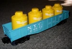 Lionel Nyc Flyer Gondola 26652 With Containers Die Cast Trucks New 6-30156. Fixed Price $24.95.