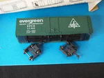 Con-cor 9455 Evergreen Freight Corp. 40' Plug Door Boxcar 2190. Fixed Price $11.98.