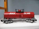Mth Custom Designed Rock Island Tank Car #9618 - Gauge. Fixed Price $39.99.