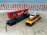 Lionel 9157/9020 - Semi Truck Transporter Flat Freight Cars Set 027. Fixed Price $49.95.
