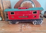 Lionel 217 Vintage Standard Gauge Metal Red Caboose Loose Wheels. Fixed Price $29.00.