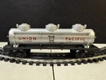 Lionel Trains Gauge 909859 Union Pacific 3-DOME Tank Car #6-26121 (used). Fixed Price $29.99.