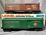 Lionel Vtg 6-5709 & 6-5710 Reefer Boxcars Railway Exp. Agency Canadian Pacific. Fixed Price $36.39.