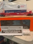 Lionel 6-52195 Lcca Canadian Pacific Double Stack Nib. Fixed Price $59.99.