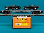 30-7661 Mth Railking Flat Car W/ '70 Nova's 0/027 New. Fixed Price $34.95.