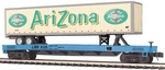 O-gauge Mth Long Island Flatcar W/ 48' Trailer (arizona) #1020. Fixed Price $69.99.
