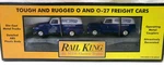 Mth Rail King 30-7647 Flat Car With (2) 1950'S Panel Van Orig Box (6017). Fixed Price $35.00.