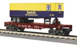 Mth Trains King #30-7679 Santa Fe Flat Car W/trailer O Scale. Fixed Price $29.95.