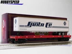 Mth Premier Santa Fe Flat Car W/ 48' Trailer O Scale Train 20-95704-290547 New. Fixed Price $98.84.