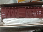 H0 Accurail - 4330 Ann Arbor Built '34/'46 40' Single Sheath Wood Boxcar. Fixed Price $19.99.
