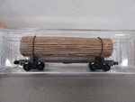 Micro Trains # 113030 40' Skeleton Log Car With Load Scale Lot F. Fixed Price $25.00.