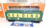 Lionel Gauge # 6-29258 Reading Box Car, New. Fixed Price $47.50.