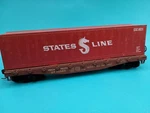 Athearn Ho Flat Car Union Pacific Up 50589 W/ States Line Shipping Container Ssc. Fixed Price $13.83.