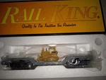Rail King 30-7611 Mth Construction Flat Car W/ Ertl Cat D6 Bulldozer- Gauge. Fixed Price $50.00.