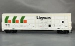 Life Like - Lignum 54' Thrall Door Box Car + Wgt # 80032. Fixed Price $5.84.