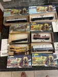 Set Lot 7 Athearn Scale 50 Gondola Train Boxes Quad Hopper Piggyback Trailer. Fixed Price $82.00.