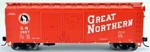 Bowser Great Northern "red" 40' Double Door Box Cars (assorted #'s) Nib Rtr. Fixed Price $24.61.