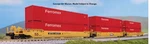 1066188 Kato Gunderson Maxi-iv 3-UNIT Well Car With 53' Containers Dttx. Fixed Price $105.00.