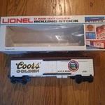 Lionel Coors Golden Billboard Reefer Car Scale 6-9866 Ln With Box. Fixed Price $29.95.