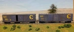 Scale Chessie System 50' Standard Boxcar 2-CAR Set Weathered Mtl #99305053. Fixed Price $57.98.