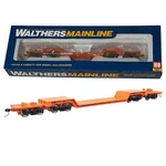 Walthers 910-50225 Ho 81' 8-AXLE Depressed Center Flatcar Santa Fe (atsf) 90011. Fixed Price $42.99.