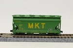 Scale Micro Trains 92040 2-BAY Acf Covered Hopper Missouri Kansas Texas Mkt. Fixed Price $19.89.