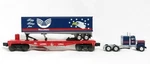 Lionel 6-39442 Wellspring Trailer Flatcar Eagle Sides Nib. Fixed Price $53.59.