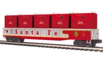 Mth Premier Santa Fe (warbonnet) Gondola Car W/ Lcl Containers Scale. Fixed Price $135.00.