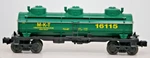 Vintage Lionel 6-16115 Missouri, Kansas & Texas Three-dome Tank Car Gauge 1:48. Fixed Price $29.99.