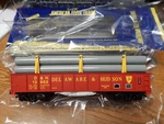 American Flyer 6-48541 Delaware & Hudson Gondola Car W/pipe Load Nib Scale. Fixed Price $35.00.