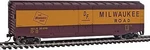 Walthers-trainline Boxcar Ready To Run Milwaukee Road Ho Scale Model. Fixed Price $25.71.