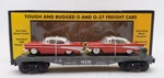 Mth 30-7610 O Gauge Lines Flat Car With 2 Red Ertl '57 Chevys Nib. Fixed Price $27.25.