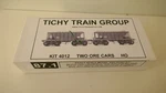 Ho Scale Tichy Train Group 4012 Undecorated 22' Wood Ore Car 2-PACK Kit. Fixed Price $14.99.
