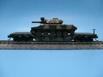 Bachmann Scale 52' Center-depressed Flat Car W/sheridan Tank Green Camo. Fixed Price $44.95.
