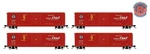 Rivarossi Ho Scale Santa Fe Single-door Boxcar 4-PACK #12711/12712/12746/12755. Fixed Price $175.00.