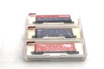 Atlas, N, 31121/31101/31081, Uslx, Mns, Tpw Three Double Door Boxcars, C-9 Nib. Fixed Price $23.71.
