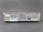 Weathered Ho Athearn Icc 60' High Cube Box Car Patched Ns With Graffiti Tags. Fixed Price $115.00.