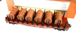 Lionel 6-6521 Nyc Standard Flat Car With Stakes & Added Barrels. 7 Pic.. Fixed Price $29.95.