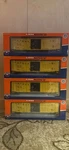 Lionel Lionscale Railbox Model Train Boxcars 4-PACK Yellow. Fixed Price $125.00.