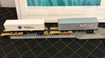 Ho Walthers Pair Ttdx Train Flat Metal Spine W/trailers #TYDX120011-19. Fixed Price $37.00.
