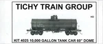 Ho Scale Tichy Train Group 4025 Undecorated 36' 10,000 Gallon Usra Tank Car. Fixed Price $14.02.
