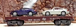 K-line O/O27 Scale Milwaukee Road Flat Car W/2 Porsche 996 Auto Load (AA-993. Fixed Price $29.29.