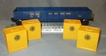 K-line 6525 Alaska Arr Long Gondola W/ 4 Crates O/027 Ga. Wks/ Lionel 1991. Fixed Price $28.00.