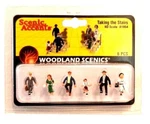 Ho Scale Woodland Scenics A1954 Taking The Stairs Figures (6) Pcs. Fixed Price $21.24.