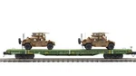 Mth 20-92274C O Scale 60' Flat Car W/ Humvee Vehicles U. S. Army (desert). Fixed Price $159.99.