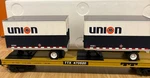 Mth 20-98165 Union 76 Train Flat Car W/2X 20' Trailers. Fixed Price $60.00.