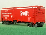 Lionel Swift Refrigerator Line Red 40FT Car 17354 Scale Nib. Fixed Price $64.99.