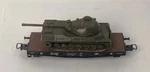 Roco Austria Ho Heavy 4 Axle Db Flat Car With Glued On Army Tank #2. Fixed Price $35.00.