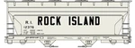 Scale Accurail 8151 Rock Island 2-BAY Acf Covered Hopper Kit RI12376 HO9463. Fixed Price $20.99.